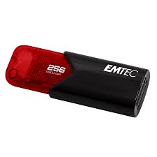 Clé USB Emtec B110 Click Easy 3.2 - 16 Go USB 3.2 Gen 1 - Noire & Rouge - ECMMD16GB113