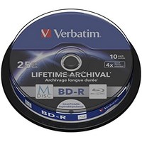 Verbatim M-Disc - 10 x BD-R - 25 Go 4x - surface imprimable par jet d'encre - spindle - 43825