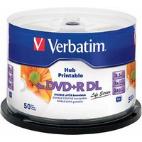 Verbatim - 50 x DVD+R DL - 8.5 Go (240 minutes) 8x - surface imprimable - spindle - 97693